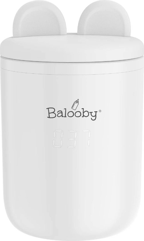 Balooby® Bottle Warmer PRO - Draagbare Baby Flessenwarmer - Wit - 13.200 mAh - Krachtigste draadloze flessenwarmer op de markt! -Geschikt voor onder anderen Dr. Brown's, AVENT, Pigeon , NUK van Balooby