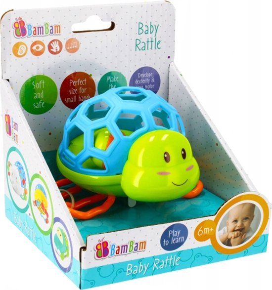 Bam Bam - Zachte rammelaar SCHILDPAD, educatief speelgoed voor vanaf 6 maanden van Bam Bam