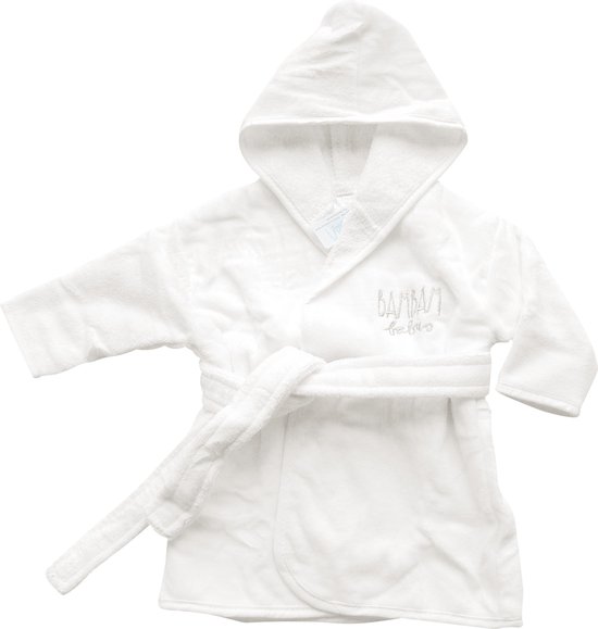 BamBam Badjasje maat M (62/68) - Wit - Baby cadeau van Merkloos