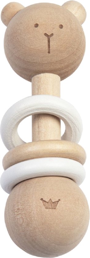 BamBam Eco-vriendelijk houten Rammelaar Beer - Baby cadeau van BamBam