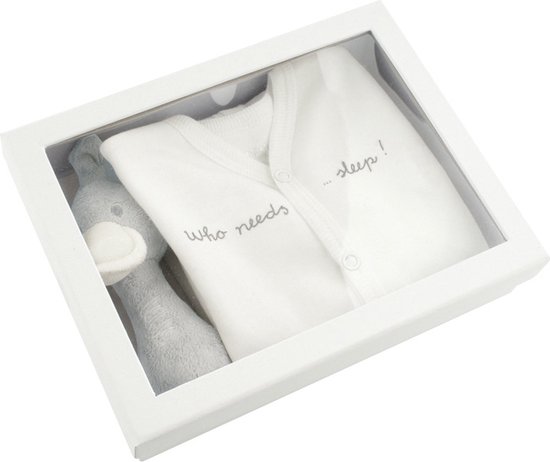 BAMBAM – Geschenkset "who needs sleep" - Wit - Baby cadeau van BamBam