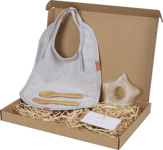 Bambam Giftbox Organic Dinner Time Grey van BamBam