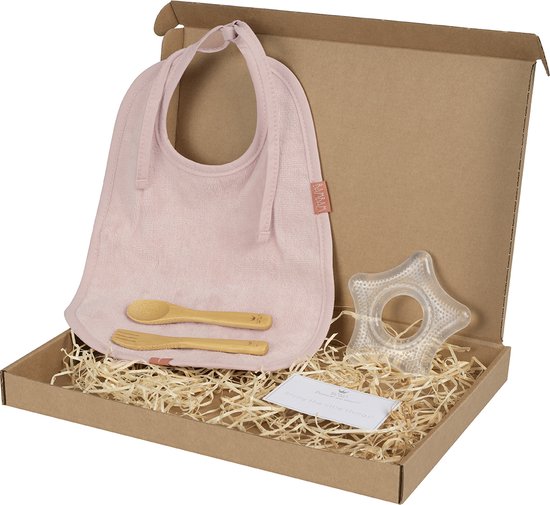 Bambam Giftbox Organic Dinner Time Pink van BamBam