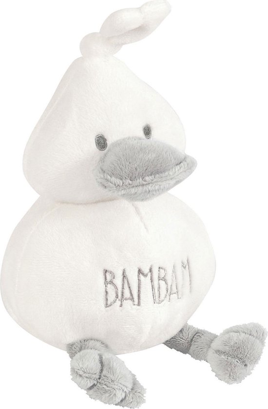 BamBam Knuffel Eend - Grijs - Baby knuffel van BamBam
