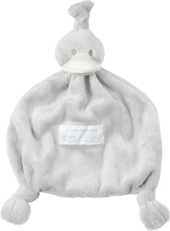 BamBam Knuffeldoekje Eend - Grijs - Baby cadeau van BamBam