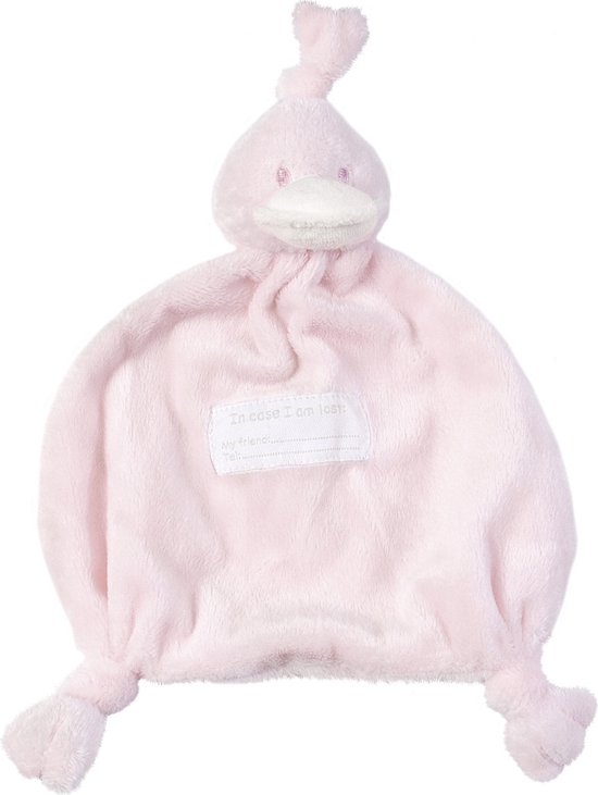 BamBam Knuffeldoekje Eend - Roze - Baby cadeau van BamBam