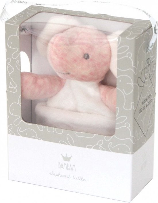 BamBam Knuffeldoekje Olifant - Roze - Baby cadeau van BamBam