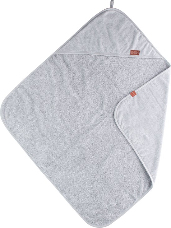 BAMBAM Organisch katoenen Handdoek met capuchon - Grijs - Baby cadeau van Merkloos