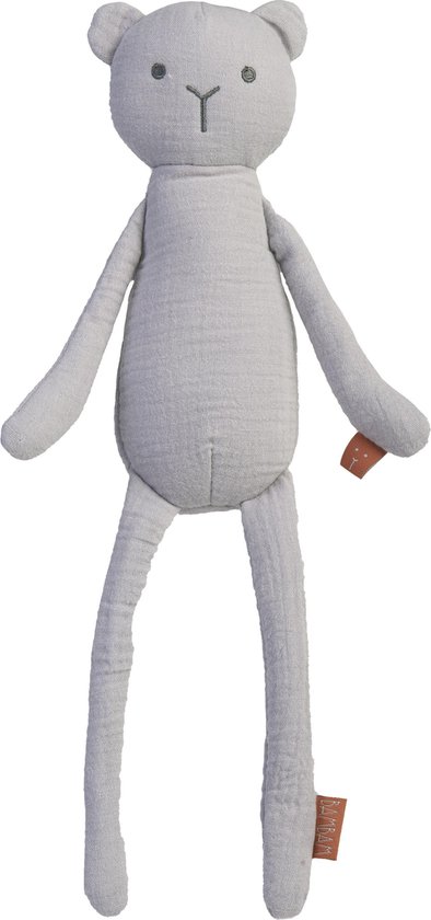 BamBam Organisch katoenen Knuffel Beer - Grijs - Baby knuffel van BamBam