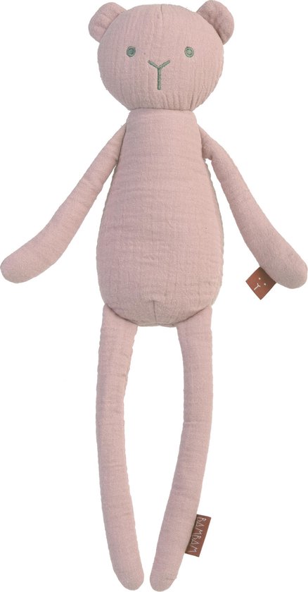 BamBam Organisch katoenen Knuffel Beer - Roze - Baby knuffel van BamBam