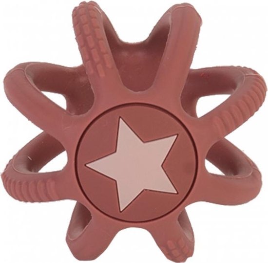 BamBam Siliconen Balletje - Grijpspeelgoed - Roestbruin - BPA vrij - Baby cadeau van BamBam