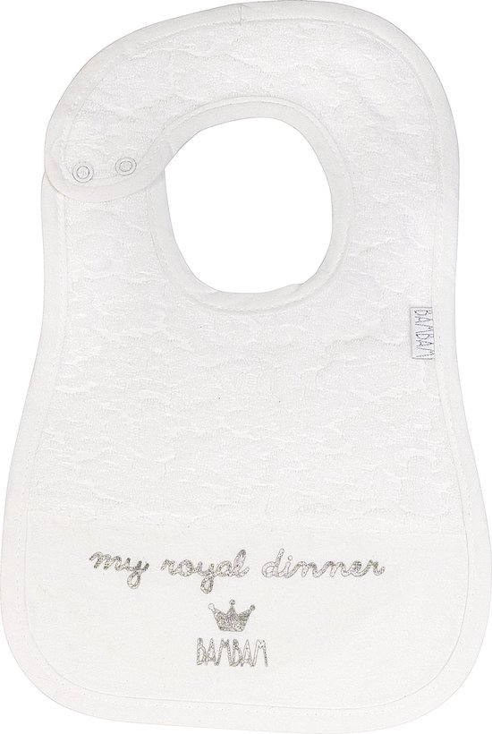 BamBam Slab "my royal dinner" - Wit - Baby cadeau van BamBam