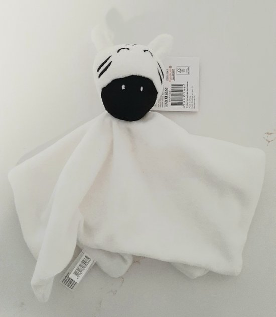 Bambino knuffeldoekje 0+ - wit zacht horse paardje zebra - knuffeldoek - onmisbaar voor babies - kraamcadeau - baby knuffel doekje - fluweel van Merkloos