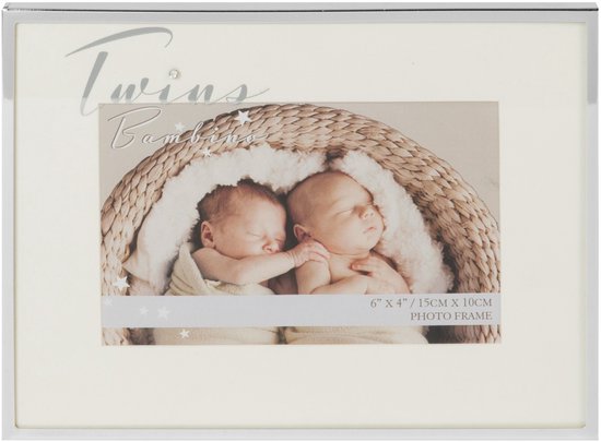 Bambino verzilverd fotolijstje Twins van Merkloos