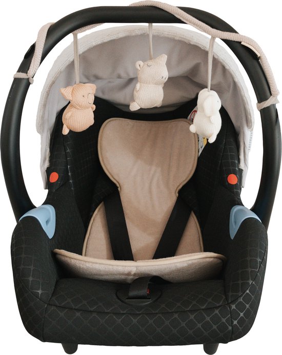 Bamboom Wagenspanner Animal Friends - Sand van Bamboom