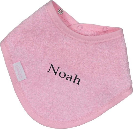 Bandana slabbetje uni line - roze - met GRATIS geborduurde naam van Baby's Only