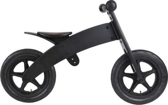 Bandit 2 in 1 Zwart Hout - Loopfiets van Bandits & Angels