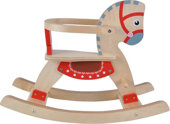 Bandits & Angels houten hobbelpaard met beugel - 1 jaar - naturel - schommelpaard van Bandits & Angels