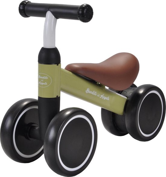 Bandits & Angels loopfiets Little Starter retro green - 1 jaar - jongens en meisjes - metaal - groen van Bandits & Angels
