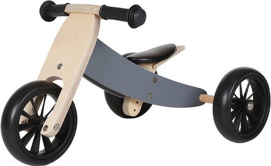 Bandits & Angels loopfiets Smart bike 4in1 grijs - 1 jaar - jongens en meisjes - hout - grijs van Bandits & Angels