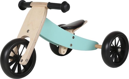 Bandits & Angels loopfiets Smart bike 4in1 mint - 1 jaar - jongens en meisjes - hout - mint van Bandits & Angels