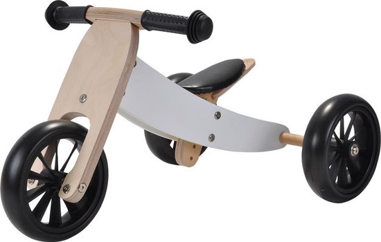 Bandits & Angels loopfiets Smart bike 4in1 wit - 1 jaar - jongens en meisjes - hout - wit van Bandits & Angels