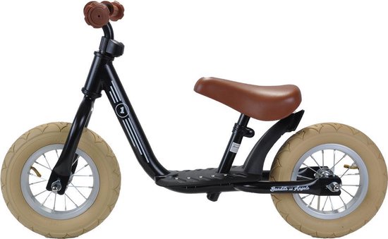 Bandits & Angels loopfiets Starter retro zwart limited - 2 jaar - jongens en meisjes - metaal - zwart van Bandits & Angels