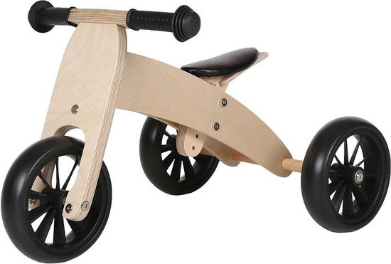 Bandits & Angels Smart Bike Loopfiets Hout 4-in-1 vanaf 1 jaar - Voor Jongens en Meisjes - Houten Loop Fiets - Omkeerbaar in Driewieler en Tweewieler - Verstelbaar Zadel van Bandits & Angels