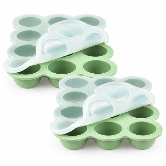 Bangosa Babyvoeding bewaarbakjes set - Baby bakjes - Moedermelk Bewaren - Diepvriesbakjes - Vriezer bakjes - BPA Vrij Siliconen - Babyvoedingsaccessoires - 2 stuks van Bangosa