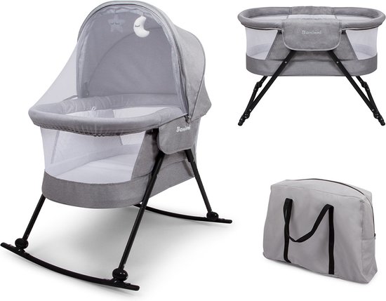 Baninni 3-in-1 Schommelwieg Adora Grijs van Baninni