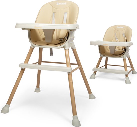 Baninni 4-in-1 Kinderstoel - Meegroeistoel Inigo Beige van Baninni
