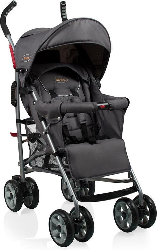 Baninni Buggy Luca Grijs - Incl. Regenhoes van Baninni