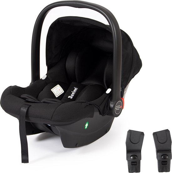 Baninni i-Size Autostoel Groep 0+ Luiz Zwart + Adapterset van Merkloos