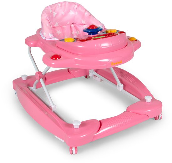 Baninni Loopstoel Classic 2-in-1 Star - Roze van Merkloos