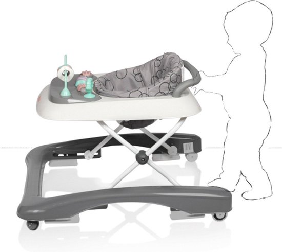 Baninni Loopstoel Pio Grijs - Dot Gray van Baninni