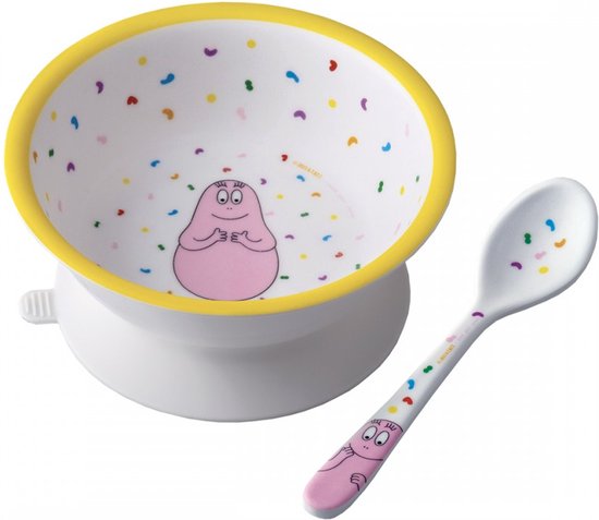 Barbapapa Bowl met zuignap en lepeltje van Silly Billyz