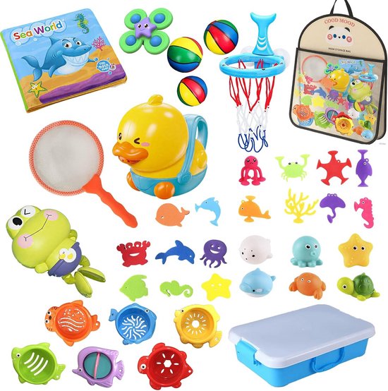 Bath Toys for Babies, 38 Pieces Kids from 1 2 3 4 5 Years, Bath Toys for Toddlers or Kids Pool Animals Floating Water Toys,Birthday Christmas Gifts for Young Children