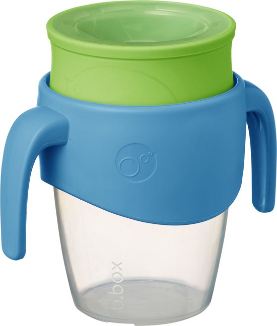 b.box 360-Beker | Peuterbeker en Trainingsbeker met Siliconen Drinkrand | Morsbestendig Vergrendelingsmechanisme voor Onderweg | Vaatwasserbestendig | 250 ml van b.box