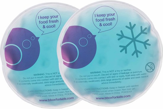 b.box Gel Koelelement Twinpack - Herbruikbaar Gel Ijspak voor Lunchbox en Lunchtas - Kinderijspak voor Pijntjes - Veilige Gel - Voordeel Twinpack van b.box