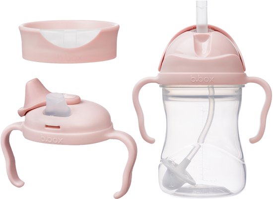 b.box Peuter 3-in-1 voordelige set I Eén beker, drie deksels om baby's en peuters te helpen bij het drinken. BPA-vrij, vaatwasmachinebestendig | Vanaf 4 maanden | 240 ml/8 oz van Merkloos