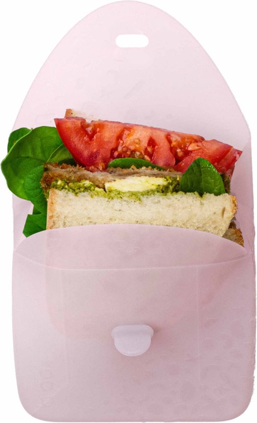 b.box Siliconen Sandwichzakje - Herbruikbare Lunchzak - Past in Lunchbox - Magnetron-, Vriezer- & Vaatwasserbestendig - Opbergcontainer voor Maaltijdbereiding van b.box