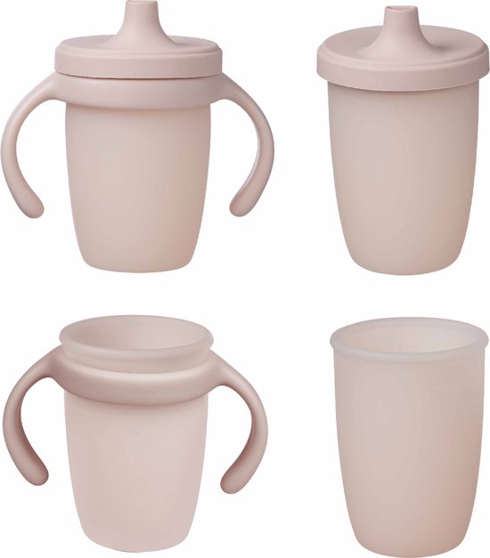 b.box Siliconen Tuitbeker | Lekvrij Deksel | Platina-siliconen Beker met Deksel | Afneembaar Deksel en Handvaten | Waterniveau Volgen | Vaatwasserbestendig | Vanaf 6 Maanden van b.box