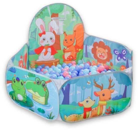 BDGoods® - Ballenbad - Ballenbak voor Kinderen - Kinderspeelgoed 1 jaar - Kinderspeelgoed 2 Jaar - Cadeau Kind - Ballen voor Ballenbak - Ballenbak Baby - Kinderspeelgoed 3 jaar - Inclusief 25 Ballen - Ballenbakken - Basketbalring - Speelgoed - Ballen van Merkloos