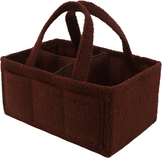 Be Sure Store® Teddy Luiertas Donker Bruin - Luiertas - Kraamcadeau - Teddy Tas - Baby Organizer - Teddy - Opbergmand - Verzorgingstas