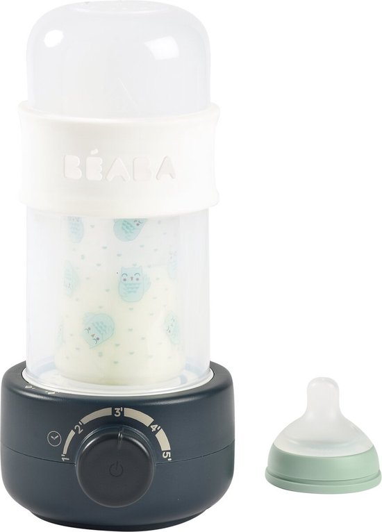 Béaba Baby Milk Second Flessenwarmer onderweg - Flesverwarmer - Sterilisator - Blauw van Merkloos