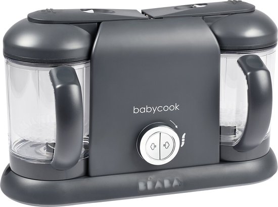 Béaba Babycook Duo - Stoomkoker - 4-in-1 babyvoeding bereider - Foodprocessor - Grijs van BEABA