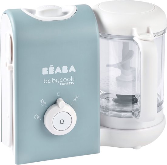 Béaba Babycook Express® - 4-in-1 Stoomkoker - Foodprocessor - Eco & Express Koken - Babyvoeding Bereider - Blauw van Beaba