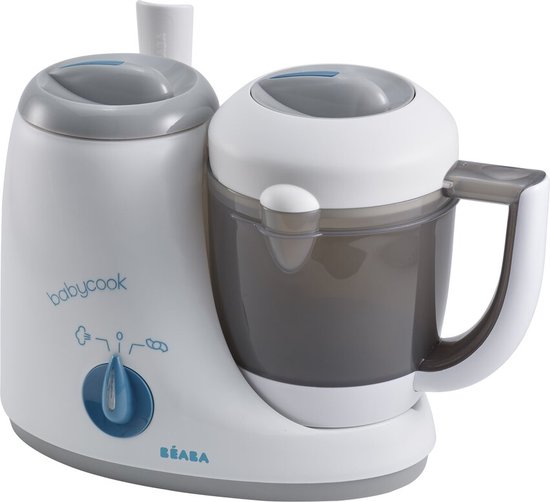 Béaba Babycook Original® - Stoomkoker - 4-in-1 babyvoeding bereider - Foodprocessor - Grijs/Wit van BEABA