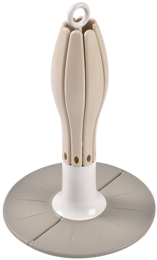 Béaba Flessenrek - Opvouwbaar Droogrek - Compact & Hygiënisch Afdruiprek voor Zuigflessen - Voor 8 Baby Flessen & Accessoires - Beige van Merkloos