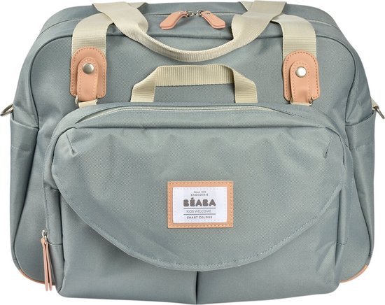 Béaba Genève - Luiertas - Verzorgingstas - Modulaire Stijl - Grote Inhoud - Inclusief Isotherm Lunchzakje & Aankleedkussen - Groen van Merkloos